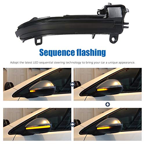 Moshbu Smoked Lens Dynamic Sequential Blink LED Side Mirror Turn Signal Light Strip Assembly for BMW 1 2 3 4 Series i3 (F20 F21 F22 F30 F32) - Thumbnail 3
