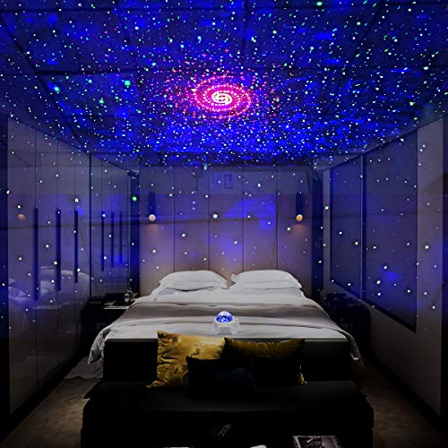 Star Night Light Projector Bedroom，Nakalus Nebula Projector LED Ocean Wave Starry Projector Light with Bluetooth Hi-Fi Stereo Speaker for Birthday Gifts Party Wedding Bedroom Decor