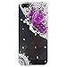 Leegoal Shell Transparent Rhinestone Dragonfly Girl Case for Apple Iphone5/5s