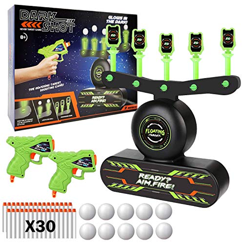 Gioco Bersaglio Galleggiante, Gioco di Tiro al Bersaglio con Pistole Blaster Giocattolo, Palla Galleggiante, Proiettili Morbidi e Bersagli Ribaltabili, Miglior Regalo per Bambini di 3-12 Anni