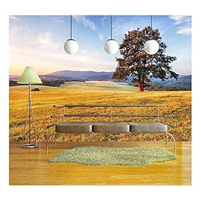 Wall26 - Spring Landscape with Tree and Sun - Canvas Art Wall Decor - 66"x96"