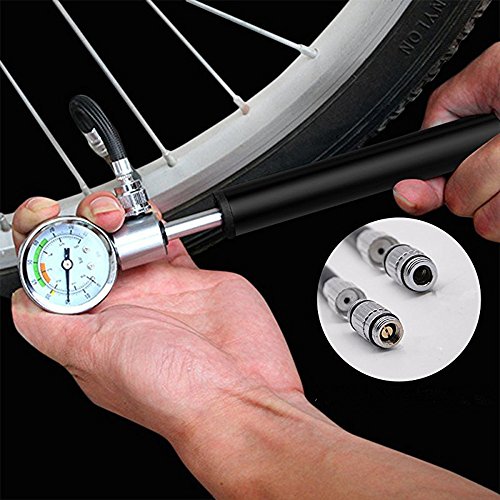 GZQ Pressure Fork Pump Mountain Bike Tyre Inflator Ball Pump for Bicycle Cycling - Thumbnail 5