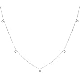 Gold Necklace for Women Non Tarnish, 14K Gold Plated Dainty CZ Clover Marquise Flower Charm Diamond Choker Necklace for Women Trendy Wedding Jewelry