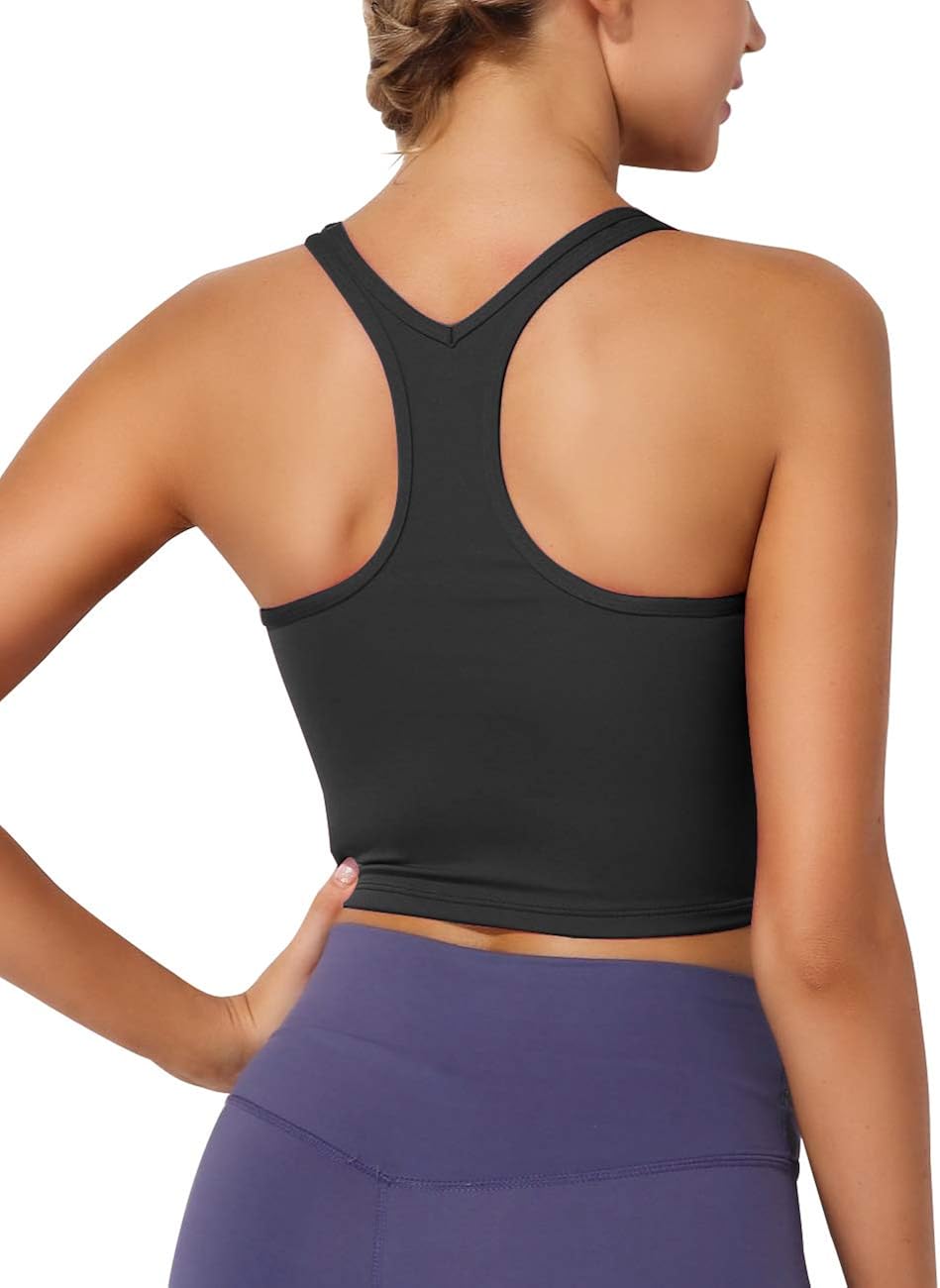Women Sports Bra Workout Crop Top Yoga Running Padded Tank Fitness Gym
