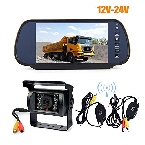 Wireless 18 LED IR Night Vision Car Reversing Backup Camera Waterproof + 7