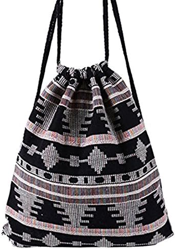 Drawstring Gym Sport Bag, Large lightweight Gym Sackpack backpack for Men and Women (Pattern 1)