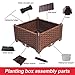 BAOYOUNI Rectangular Raised Garden Bed Kit Indoor Outdoor Plastic Planter Grow Box for Fresh Vegetables, Herbs, Flowers & Succulents, Brown, 46.06” x 30.7” x 8.66”thumb 3