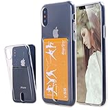 iPhone X Case, Lontect Slim Thin Crystal Clear Flexible TPU Case with Card Slot for Apple iPhone X