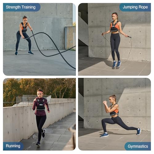 ZELUS Chaleco con Peso Ajustable para Hombres y Mujeres, Body Weighted Vest con 6 Pesas de Hierro para Entrenamiento Cardiovascular, Running y Fitness en Casa