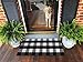 Ukeler Black and White Plaid Rugs Cotton Hand-Woven Buffalo Checkered Carpet Washable Kitchen Rugs and Mat, 23.6''x51.2'' primary
