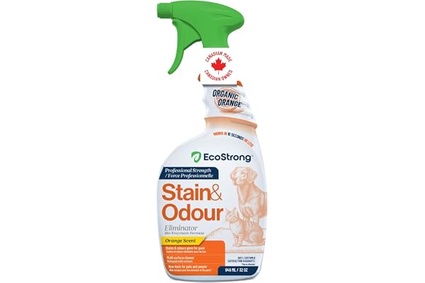 Eco Strong Orange Enzyme Cleaner | Made in Canada | Powerful Orange Extract Urine Destroyer and Probiotic Enzyme Pet Odor Eli