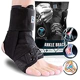 Zenith Ankle Brace, Lace Up Adjustable Support – For Running, Basketball, Injury Recovery, Sprains! Ankle Wrap for Men, Women, and Children…
