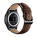 Gear S2 Classic Watch Band, Wollpo Premium Leather Bands with Bukle Spring Bar Replacement Watch Band for Samsung Gear S2 Classic Smartwatch (Leather, Brown)