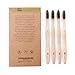 Bamboo Toothbrushes Pack of 4 - Charcoal Infused Soft BPA Free Dupont Tynex Bristles - Eco friendly Toothbrush, Organic & 100% Biodegradable Toothbrush for Adults, Individually Numbered by Ecobroosh