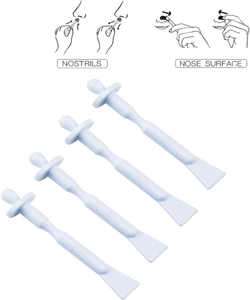 ICYANG 10Pcs 2 in 1 Nose Hair Removal Wax Kit Portable Face Nasal Ear Eyebrow Hair Cleaner Wax Applicator Sticks Painless Safe Skin Beauty Tools for Home Salon