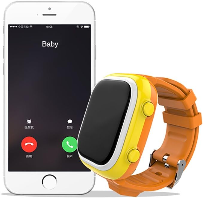 ROYALFiT GPS/LBS/Wifi Position Geo-fence Kids Watch Phone GSM(2G) SIM Card DS-C602 With IOS Android APP Orange