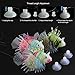 UEETEK Aquarium Fish Tank Decorations, Silicone Lionfish Fake Fish Floating Decorations Ornament Glow-Pack of 3