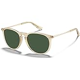 CARFIA Round Sunglasses for Women Polarized UV Protection, Trendy Retro Designer Style CA5100