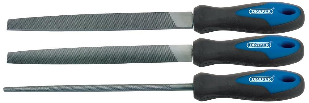 Draper 44963 3-Piece 200 mm Soft-Grip Engineer’s File Set