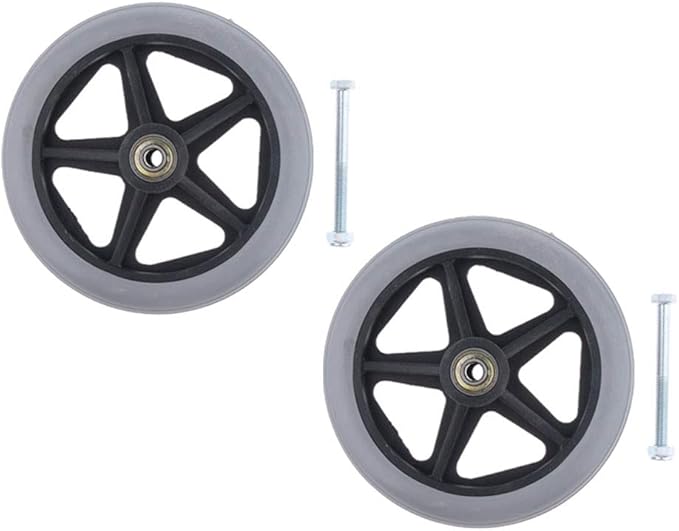 dailymall Pack of 2 Wheelchair Walker Replacement Wheels 6 inch Front