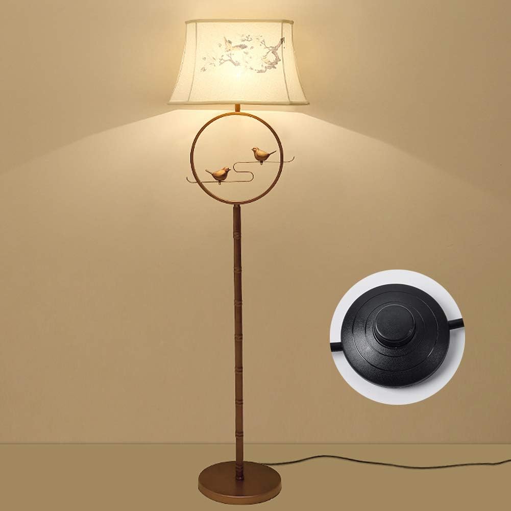 Amazon Com Kokof Floor Lamp Floor Light Standing Reading Lamp Retro Floor Lamp Bedroom Living Room Study Lighting Iron Vertical Lamp 3c Certification E271 Warmlight Furniture Decor