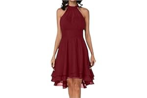 YUTANRAL Dresses for Women 2023 Summer Sleeveless Off The Shoulder Halter Dresses Dressy Casual Trendy Wedding Guest Dresses