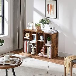 VECELO 3-Cube Small Bookshelf, Modern Bookcases