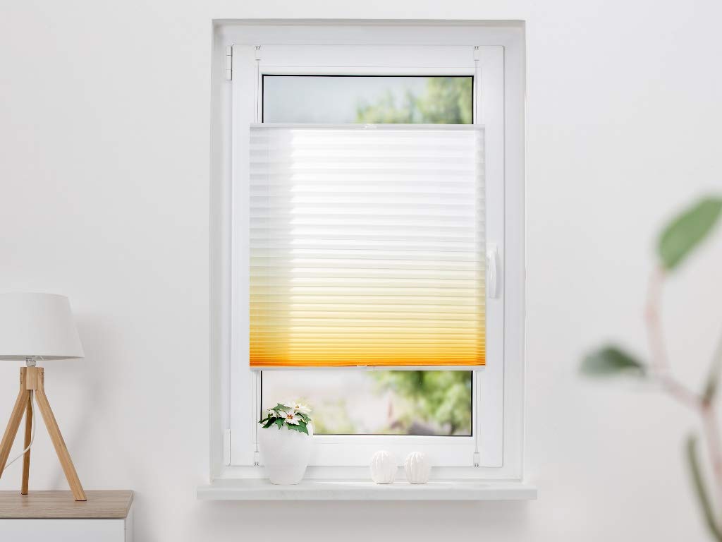 Khome Pleated Colour Gradient, Polyester, Yellow, B75 x H130 cm