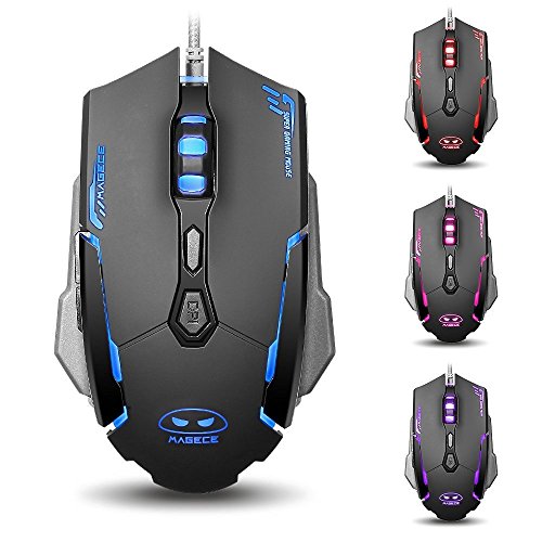 Yanni G2 Wired USB Computer Optical Gaming Mouse Mice 6 Buttons 3200 DPI Leds For PC Mac Lumix (Black)