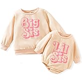 Aoty Sibling Matching Outfits Big Brother/Sister Sweatshirt Little Brother/Sister Sweatshirt Romper