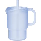 Olababy Silicone Toddler Tumbler with Handle &amp; Straw, Blueberry 11oz | Insulated Clear Sense Silicone, BPA/PVC/Lead-Free. Cupholder Compatible, Leak-Resistant. For Water, Milk &amp; Juice.