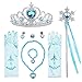 T-Trees Princess Dress Up Jewelry Dress Up Set for Girls Jewelry Accessories with Crowns, Necklaces, Wands, Rings, Earrings Bracelets(7pcs) …
