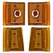 4 Piece Set Upper and Lower Signal Side Marker Lights Lamps Replacement for GMC Pickup Truck SUV