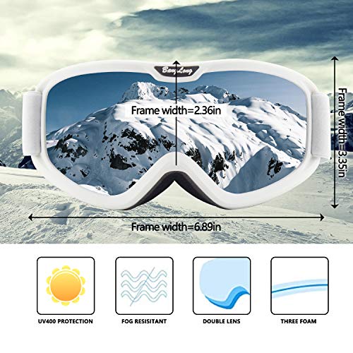 BangLong Ski Goggles, Snowboard Goggles Over Glasses Snow Goggles Anti