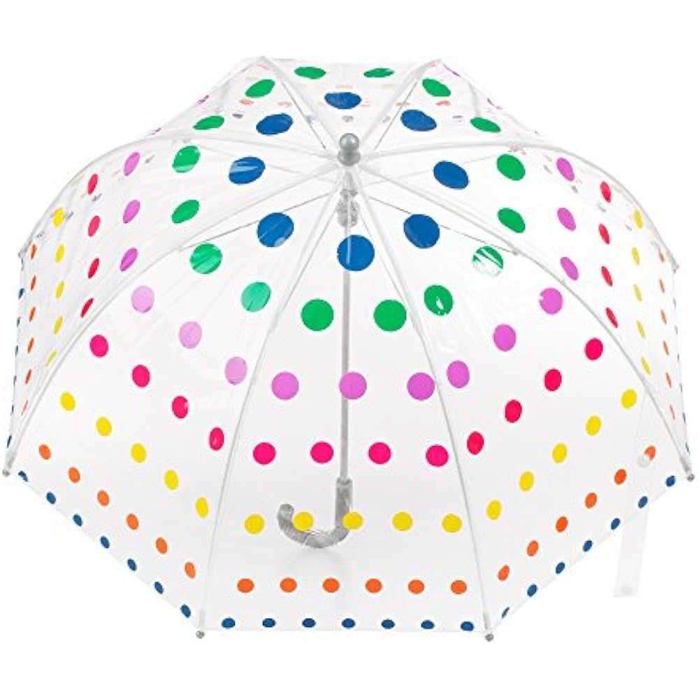 Totes Kid&39s Clear Bubble Umbrella With Easy Grip Handle, Dots eBay