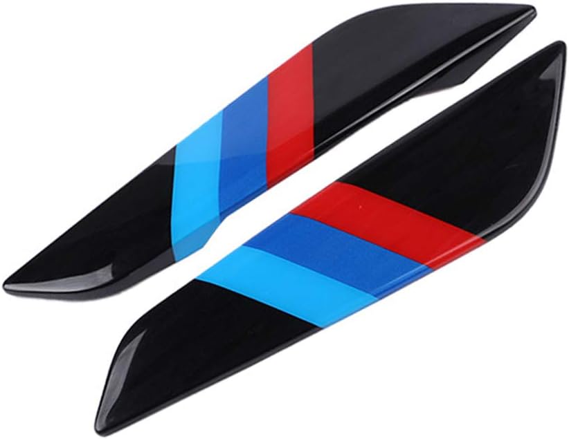 Front Side Fender Air Vent 2 Pcs Outlet ABS Sticker Covers Trim for BMW 5 Series Sedan (G30) 530i 530e 540i M550i 2017 2018 (///M-Colored Style Finish)