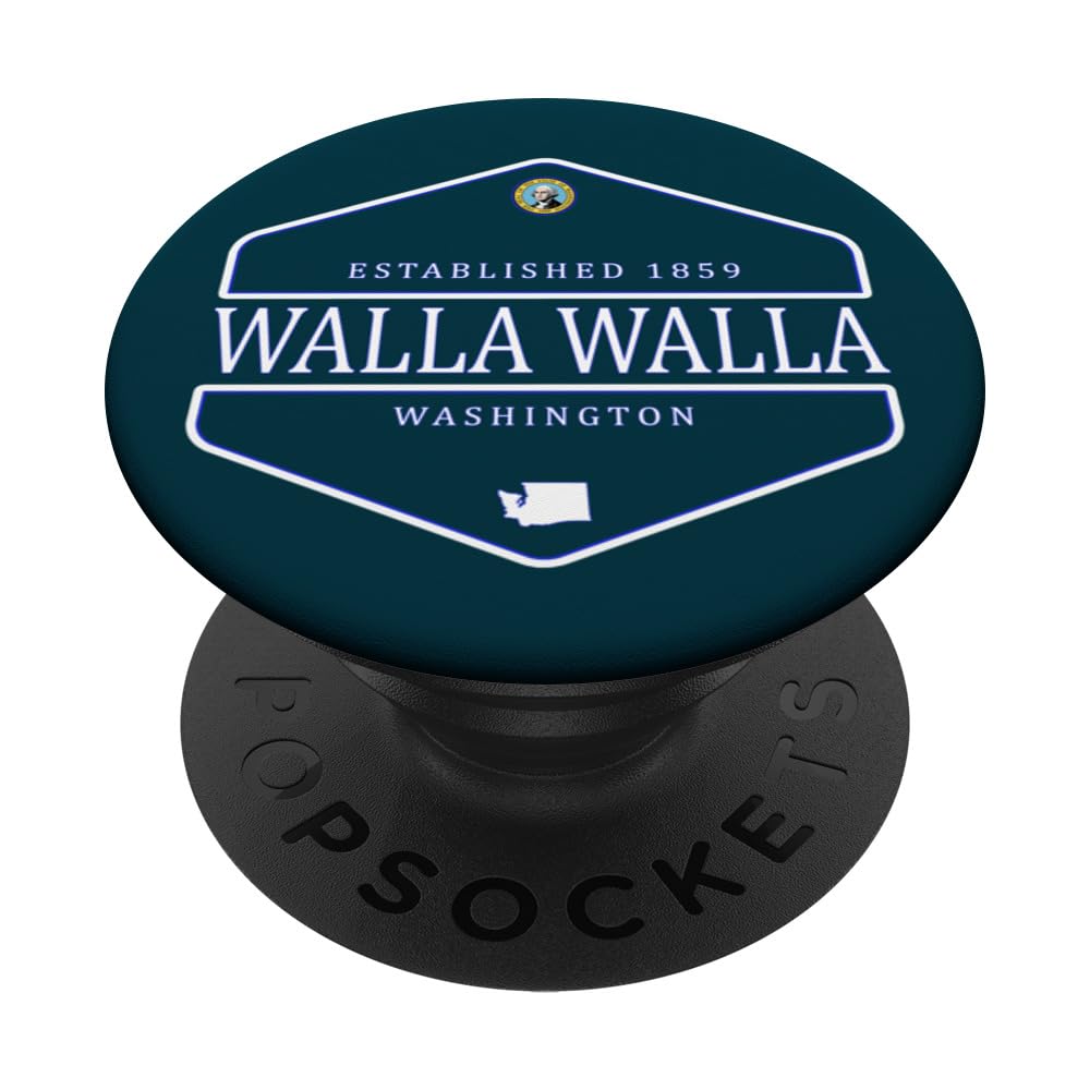 Walla Walla Washington Design Walla Walla WA Logo PopSockets Swappable PopGrip