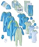 Gerber Baby Boys' 26 Piece Seriously Cute Gift Set, Car&Stripe, 0-3 Month