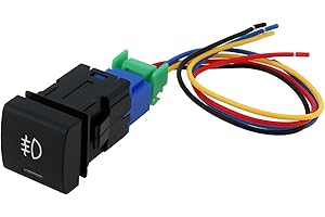 OTOTEC Car Rear Fog Light Switch Compatible with Toyota Corolla Rav4 12V