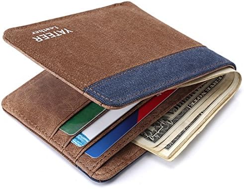 Short leather purse bag antimagnetic anti RFID new men's wallet card package male (B coffee + blue)