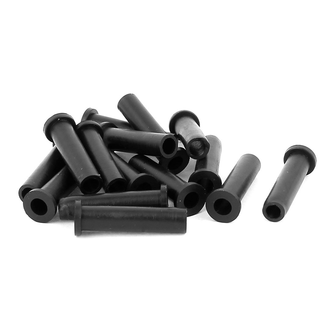 Sourcingmap 15 Pcs Rubber Strain Relief Cord Boot Protector Cable Sleeve Hose 33mm Long