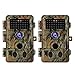 BLAZEVIDEO 2-Pack 48MP 1296P Trail Cameras Night Vision No Glow H.264 Video Motion Activated 0.1S Trigger Time Waterproof for Outdoor Wildlife Hunting and Home Security Surveillance