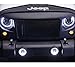 Xprite Jeep Wrangler JK JKU 14-18 Front Grille Smoke Lens Amber Led Turn Signal Lights Parking Lights