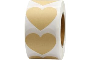 Hcode 1.5'' Color Coding Dot Labels Love Heart Shape Paper Adhesive Label Candle Label Christmas Gift Labels 500 Stickers per