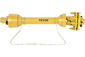 VEVOR PTO Shaft, 1-3/8" PTO Drive Shaft, 6 Spline Both Ends PTO Driveline Shaft, Series 4 Tractor PTO Shaft, 31.5"-41" Brush Hog PTO Shaft, Yellow PTO Shaft w/Slip Clutch for Bush Hog/Finish Mower