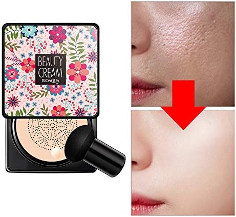 About1988 Air Cushion Cream-Mushroom Air Cushion BB Cream Moisturizing Concealer Makeup Base Primer BB Cream,Moisturizing Cover Blemishes Even Skin Tone (A)
