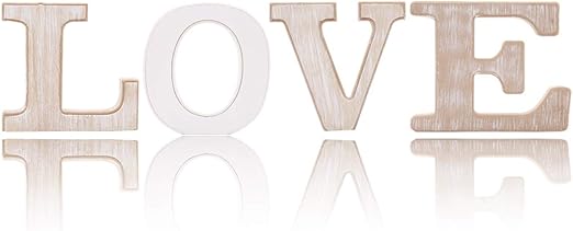 Amazon Com Uniqooo Rustic Wood Love Sign Free Standing Wooden