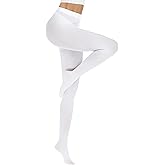 Luxdovi Women Ultra Soft 50 Denier Silky Tights Semi Opaque Solid Color Pantyhose High Waist Footed Stockings