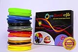 3D pen Filament refills 22 Colors 440 Linear Feet of 3D refills 1.75mm pen Filament. BONUS 3 Glow In The Dark colors