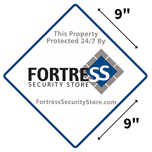 Fortress Security Yard Sign- Weather Resistant Polyethylene Plastic Durable 9x9   for Home and Business Protection